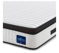 Bedzonline 5FT King Memory Foam Pocket Spring Mattress with 3D Breathable Knitted Fabric & Airy Mesh in Black Bedzonline Black King