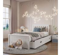 Bedzonline Babyfair Timeless White Kids Storage 4 Drawer Bed (Small Double 4ft) | Size: 4ft Bedzonline White 4ft