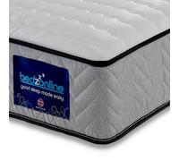 Bedzonline Eco Coil Memory Foam Mattress 4Ft Small Double, Gentle Medium-Soft Comfort With Orthopedic Support