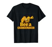 Bee a Changemaker Eco Friendly Sustainability Art T-Shirt
