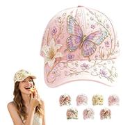 Bee and Bloom Hat for Women, Embroidered Garden Morning Hat, Adjustable Breathable Baseball Cap for Gardeners Women(#g)