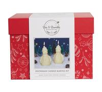 Bee and Bumble Candle Making Kit, Snowflake, White, Makes 2 Candles, Natural Soy Wax, Beeswax, Single Craft Kit, Perfect Hobby Craft Gift For Adults And Kids. Beginner And Experienced Starter Craft Set