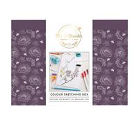Bee & Bumble Colour Sketching Box Stationery Set, 12 Coloured Pencils, 12 Fineliner Pens, A5 Sketch Pad For Drawing, Sketching, And Colouring, Professional Artists, Perfect Craft Activity Or Presents
