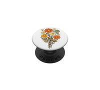 Bee and Daisy Retro Style Flower Graphic PopSockets Adhesive PopGrip