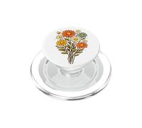 Bee and Daisy Retro Style Flower Graphic PopSockets PopGrip for MagSafe