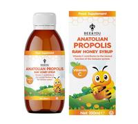 Bee and You Propolis Honey Syrup with Vitamin C, Immune Support & Sore Throat Relief for Kids & Adults, 150ml