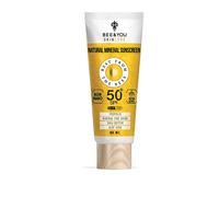 Bee and You SPF 50 Mineral Body Sunscreen 80ML | Natural Sunblock for Sensitive Skin, Reef Safe, Clear Zinc, Water-Resistant, With Propolis & Aloe Vera
