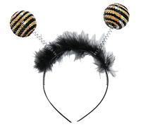 Bee Antenna Headband, Snail, Ant, Insect, Costume Props with Feathers, Sequins, Bopper Tentacles for Children and Adults, Halloween Bee Headband Costume for Children, Adults