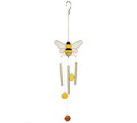 Bee-autiful Black & Yellow Harmony Bee & Honeycomb Windchime - 53cm x 12cm (1 Pc.) - Delightful Design, Premium Metal - Perfect for Garden & Outdoor Haven
