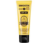 Bee Bald SMOOTH PLUS Daily Moisturizer With SPF 30 Broad Spectrum Sunscreen - Head and Face Moisturizer Lotion for Men and Women Too - Hydrate and Protect Skin from Harmful UVA/UVB Rays - 1.7 fl Oz