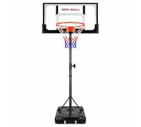 Bee-Ball Portable Basketball Hoop & Stand (up to 10ft) | Full NBA Height | Shatter-Resistant Backboard | Outdoor Free Standing System for All Ages (Transparent, 3.3ft-10ft (1.01m - 3.05m))