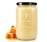 Bee Baltic Raw Rapeseed Honey 1kg | Raw unfiltered honey, white creamy texture, mild taste, oilseed rape flowers, natural crystallisation