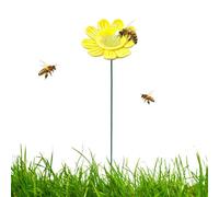 Bee Bath Ceramic Flower Shaped with Stake Base