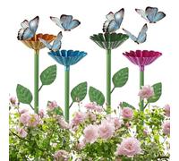 Bee Bath for the Garden - Butterfly Bath Water Feeding Bowl Flower Stake Bee Water Bath for Outdoor Use for Patio Yard Lawn Flower Bed Bird Watchers Nature Friends
