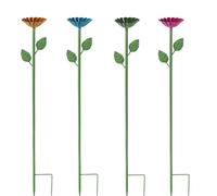 Bee Bath Station - Flower Garden , Shaped Petal Size with Textured Handle, Weatherproof Glazed Porcelain, Vital Hydrator, for Backyard Flower Bed, on the