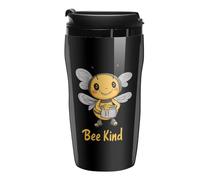 Bee Be Kind Insulated Tumblers with Lid Double-Wall Coffee Cup Cute Travel Mug Reusable for Hot/Ice Drinks