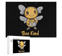 Bee Be Kind Wood Puzzles for Adults And Family Game Interesting Creative Gift Wooden Jigsaw Puzzle