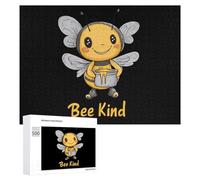 Bee Be Kind Wood Puzzles for Adults And Family Game Interesting Creative Gift Wooden Jigsaw Puzzle