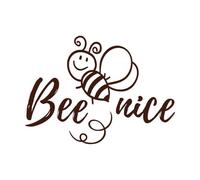 Bee Beautiful Phrases and Doodles Wall Decals PVC 50.4x69.6cm Do not Damage The Wall Surface Coffee