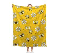 Bee Blanket, Cute Bees 50 x 60 Inch Throw Lightweight Super Soft Cozy Blankets for Couch Bed Sofa Chair
