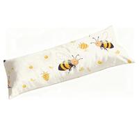 Bee Bolster Pillow Cases 20x59 in, Extra Long Body Pillow Cover, Premium Velvet Cream Cushion Covers, Soft - Comfort - Breathable, Side-Lying & Maternity Support for Home, Hotel Decorations S3-451