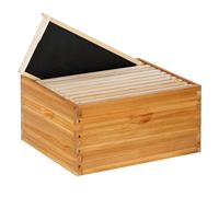 Bee Boxes and Frames 10 Frame Langstroth Deep Brood Box Dipped in 100% Beeswax Includes Frames and Beeswax Coated Foundation Sheet