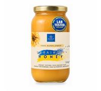 BEE BRAVE Pure Honey 1KG, Creamed Sunflower Honey, Natural and Spreadable | Direct from Ukraine, Unfiltered, Grainy Texture, not runny, mild floral taste, Single Origin, For Toast, Porridge and Baking
