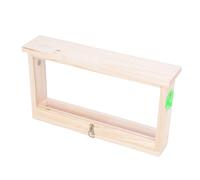 Bee Breeding Box, Double Sided Acrylic Board Wooden Bee Hive Observation Box with Vents Beekeeping Supplies