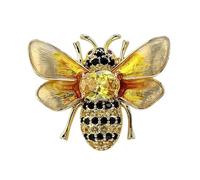 Bee Brooch Pin - Cute Honeybee Lapel Pin Nature Enamel Insect Badge for Bag, Coat or Scarf