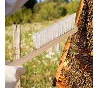 Bee Brush Beekeeping - 15.7×3×0.4 Inch Bee Brush for Beekeepers - Soft Cleaning Beehive Tool with Wooden Handle Honeybee Supplies for Outdoor Garden Backyard