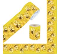 Bee Bulletin Borders 36Ft Bee Honey Bulletin Board Back to School Decoration Borders for World Bee Day Summer Party Home Office Decoration