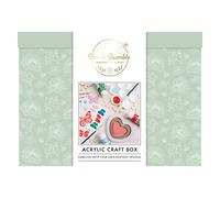 Bee & Bumble Art Acrylic Craft Box, 57ml Acrylic Paint, Butterfly Wooden Shapes, Nesting Hearts, Paint Brushes, Petal Mixing Palette, For Adults, Childrens, Older Kids, Professional Or Budding Artists