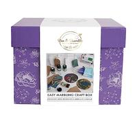 Bee & Bumble Easy Marbling Paint Kit Standard, Easy Marble Paints, 3D Letters, Acrylic Paint 59ml, Paint Brush, Use On A Variety Of Mediums, Simply Apply A Few Drops To Water, Create A Pattern And Dip