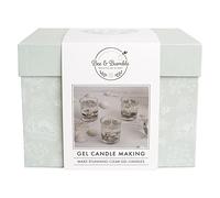 Bee & Bumble Gel Candle Making, Clear, Set of 4 Glasses & Shells, DIY, Art and Crafts, Wax, Unique Gift