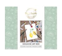 Bee & Bumble Gouache Art Box Craft Kit, 12ml Gouache Paints, Brush Set, Petal Mixing Palette, A5 Watercolour Pad, Paint With Gouache Colours, Ideal For Adults, Children, Professional & Budding Artists