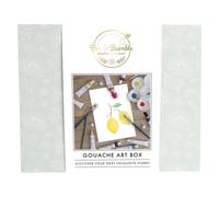 Bee & Bumble Gouache Art Box Craft Kit, 12ml Gouache Paints, Brush Set, Petal Mixing Palette, A5 Watercolour Pad, Paint With Gouache Colours, Ideal For Adults, Children, Professional & Budding Artists
