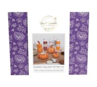 Bee & Bumble Halloween Pumpkin Painting Tealight Pottery Crafting Kit, Craft Unique Autumnal Decorations, Ideal for Adults and Older Kids, Craft Accessories for Halloween Home Decor, Crafts Presents