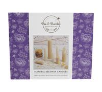 Bee & Bumble Natural Wax Scented Beeswax Hobby Craft Supplies Candle Kit, Ideal for Adult and Older Kids, Long Lasting Burning Time