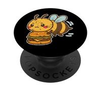 Bee Burger Busy Cartoon PopSockets Adhesive PopGrip