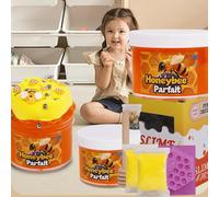 Bee Butter Crystal Slime Bull Head Glue Set DIY Clay Honey Theme Handmade Jelly Texture Slime,Honey Slime Kits Press Toy for for Stress Relief, Prize, Party Favors, Birthday Gifts for Adults & Kids