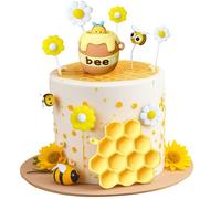 Bee Cake Decoration Bee Cake Topper Cute Bee Cake Decorations Honey Comb Decorations Bee Cupcake Toppers for Baby Shower Birthday Bridal Shower
