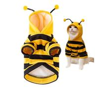 Bee Cat Costume - Hooded Pet Costume for Small Dogs & Cats, Cute Puppy Clothes for Halloween