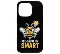 Bee Cause Im Smart Cute Bee With Glasses Lightbulb Case for iPhone 13 Pro
