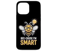 Bee Cause Im Smart Cute Bee With Glasses Lightbulb Case for iPhone 13 Pro Max