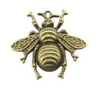 Bee Charms For Epoxy Resin Jewellery, 40x38mm, Antique Bronze Color, 3 Pieces