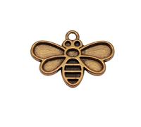 Bee Charms For Handmade Jewelry Assembly, 24x18mm, Antique Gold Color, 20 Pieces