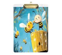 Bee Collecting Honey clipboards with folders Standard Hole for Personalized clipboards for Teachers Size 9 x 12