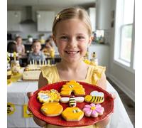Bee Cookie Cutters 7-Pc. Set Made in the USA by Ann Clark, Cute Bee, Small Flower, Honey Pot, Beehive, Honeycomb and More