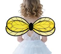 Bee Cosplay Wings - Yellow Black Mesh Design, Lightweight Costume Prop Accessory, Role-Playing Wings Costume Props Dance Festival, Adjustable Elastic Straps Fit | Party Masquerade Carnival Theme Night