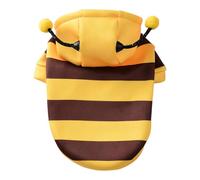 Bee Costume Hooded for Pet, Bee Dog Costume, Skin Friendly Cat Holiday Cosplay, Dog Happy Costume, Safe Polyester, Warm Clothes for Small Medium Pets Dogs, XS/S/M/L/XL